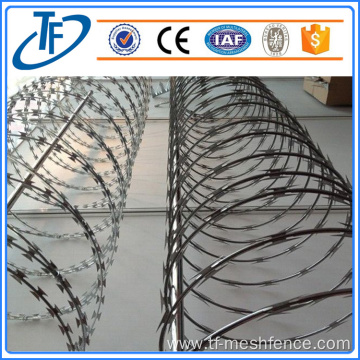 BTO-22 galvanized concertina razor wire